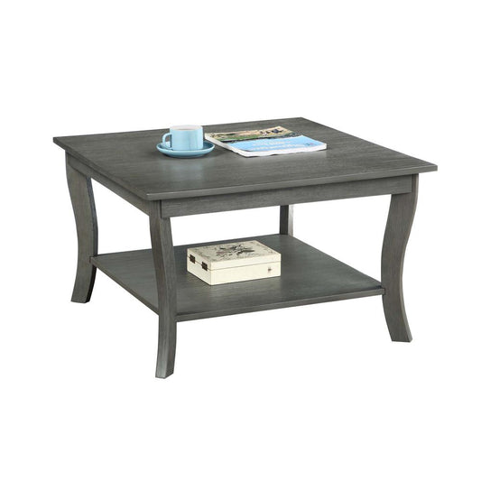 American Heritage Square Coffee Table, Wirebrush Dark Gray