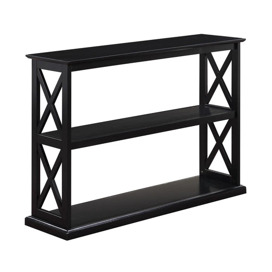 Coventry Console Table with Shelves Black