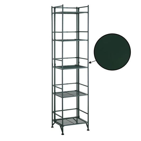 Xtra Storage 5 Tier Folding Metal Shelf, Green