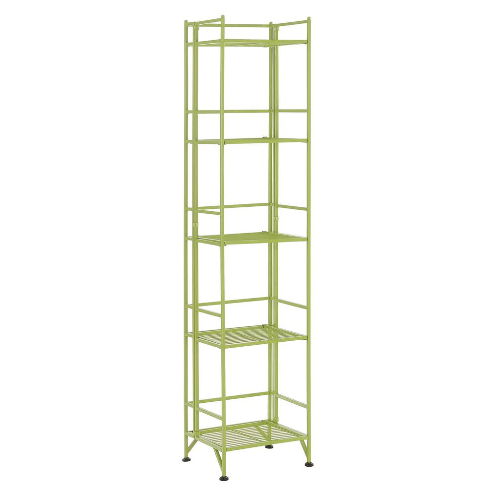 Xtra Storage 5 Tier Folding Metal Shelf Lime