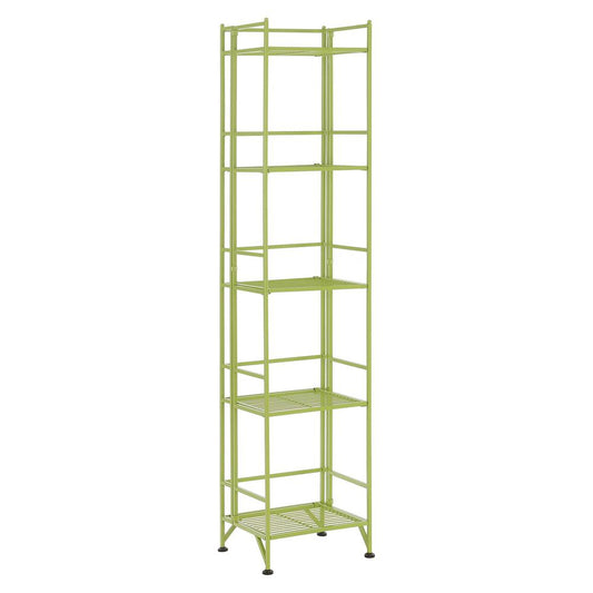 Xtra Storage 5 Tier Folding Metal Shelf Lime