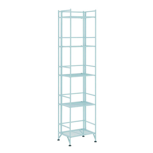 Xtra Storage 5 Tier Folding Metal Shelf Sea Foam