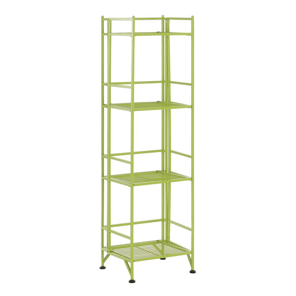 Xtra Storage 4 Tier Folding Metal Shelf Lime