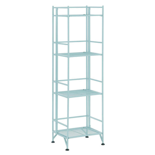 Xtra Storage 4 Tier Folding Metal Shelf Sea Foam