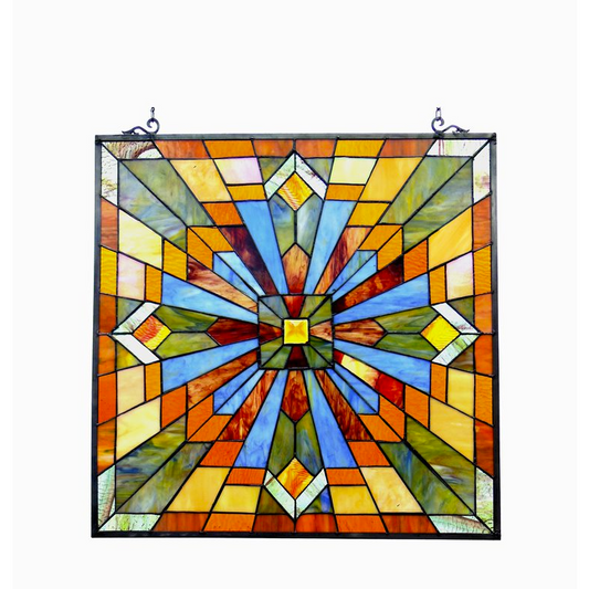 EMMA Tiffany-glass Window Panel 24"