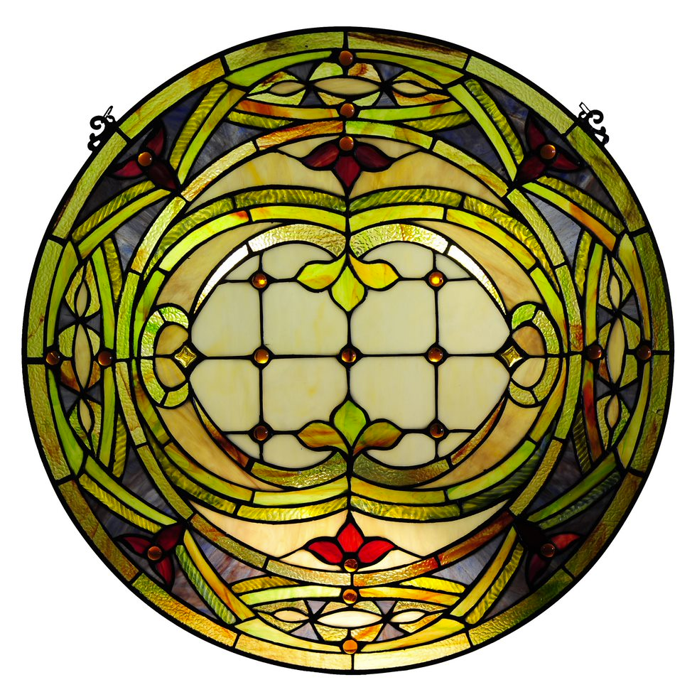 Tiffany-glass Float Design Window Panel 24"