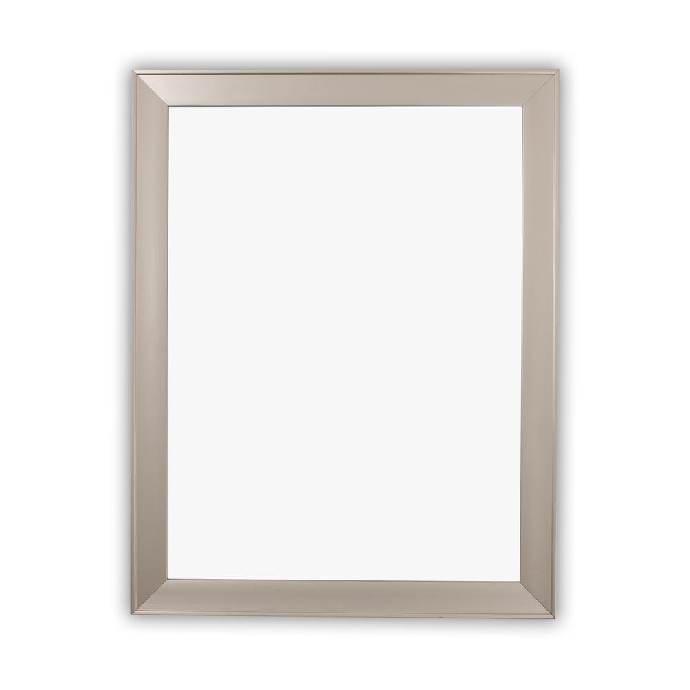 CHLOE'S Reflection Silver Finish Rectangular Framed Wall Mirror 36" Height