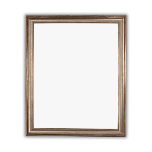 CHLOE'S Reflection Textured Brass Rectangular Framed Wall Mirror 33" Height