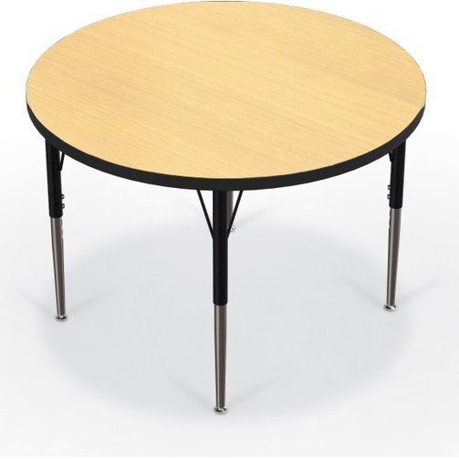 Activity Table - 36" Round - Fusion Maple Top Surface - Black Edgeband