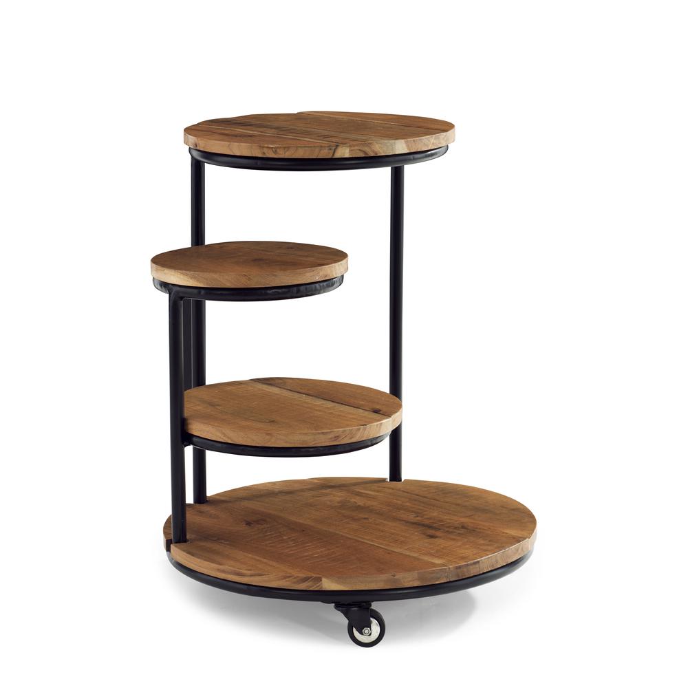 Collis Four Tiered Plant Stand Side Table Wheels