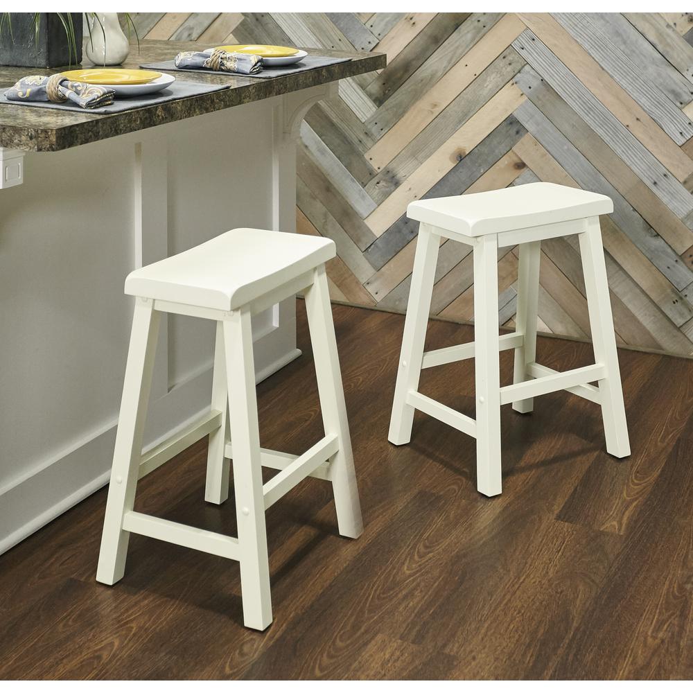 Color Story White Counter Stool