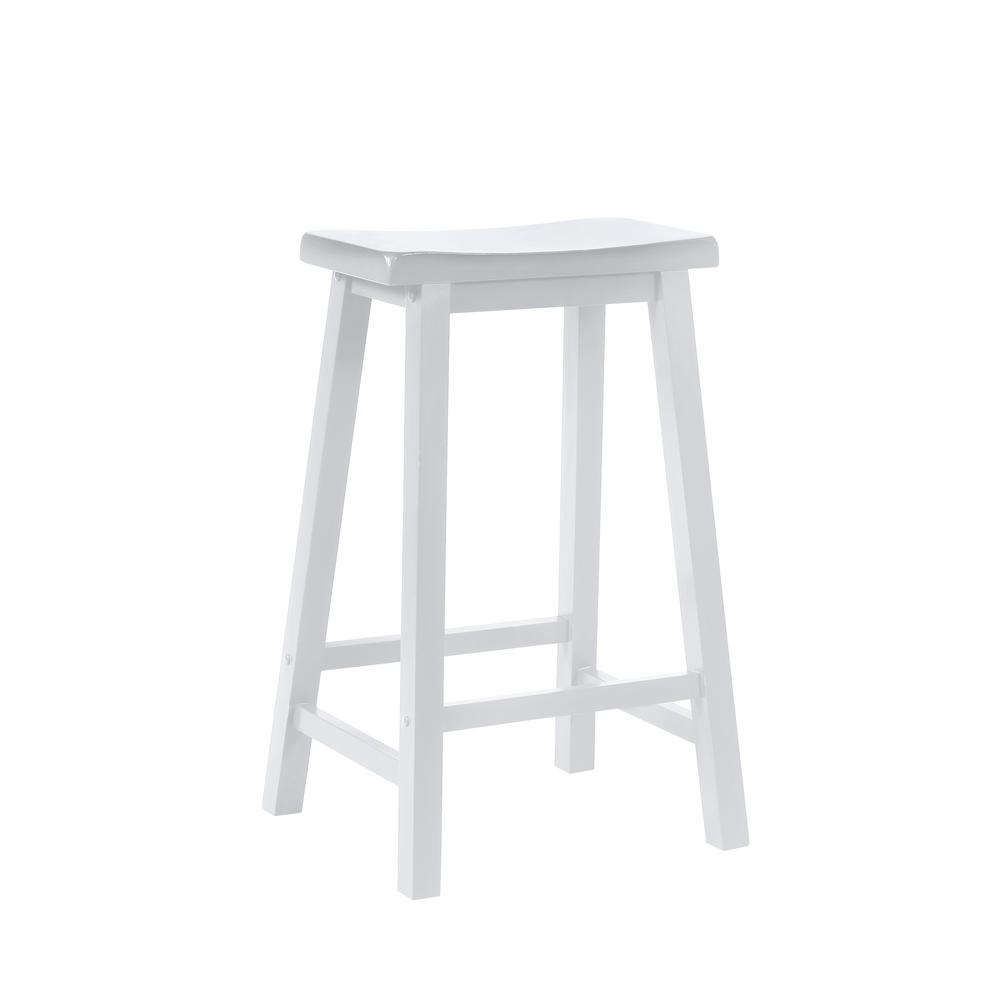 White Saddle Bar Stool