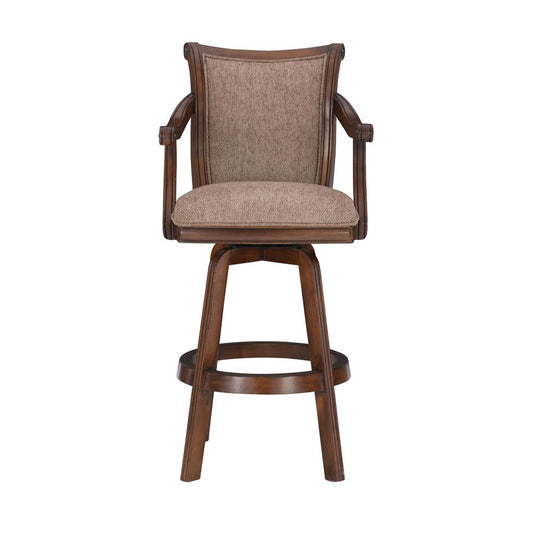 Brandon Warm Cherry Swivel Bar Stool