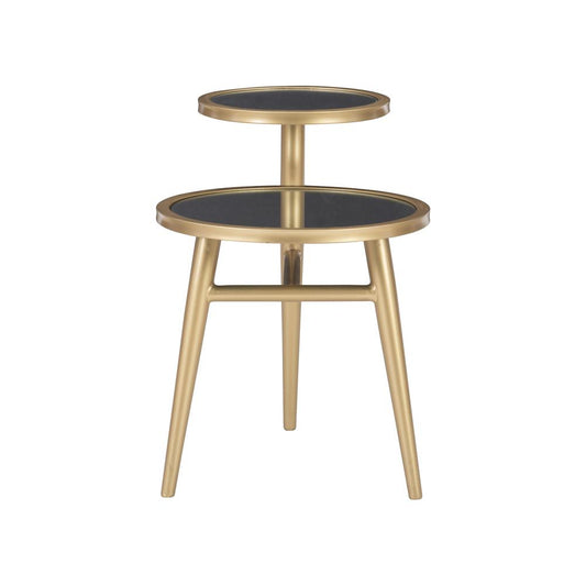 Jolson Two Tiered Mirrored Side Table