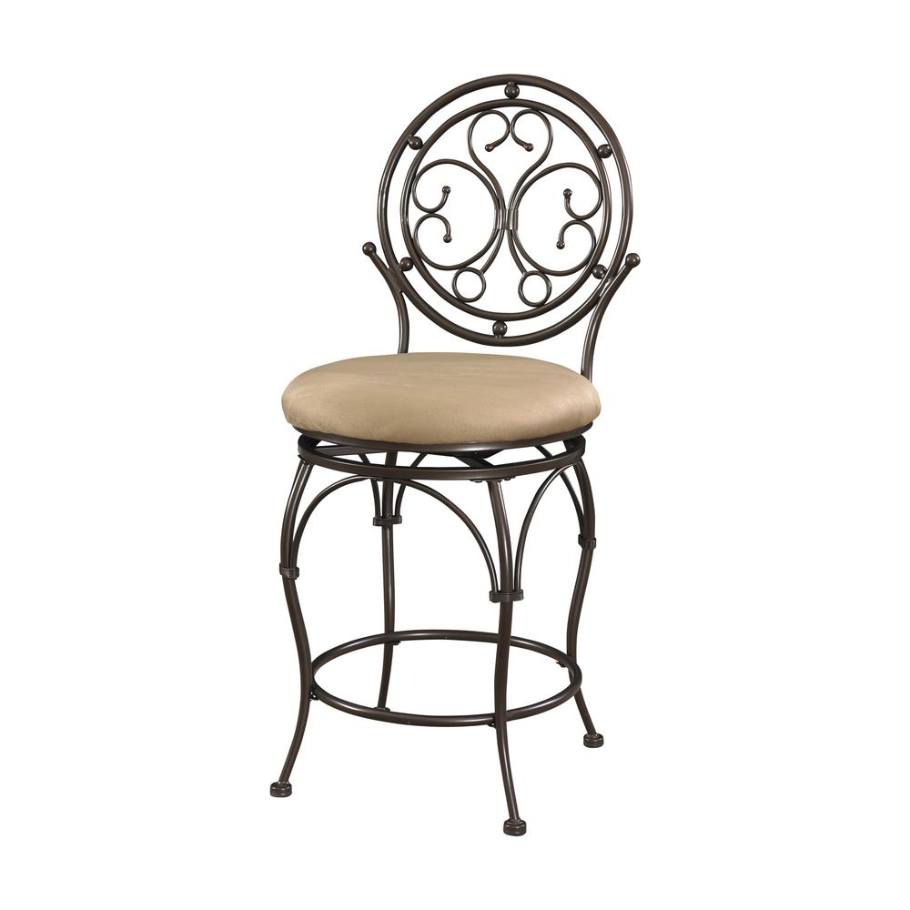 Big and Tall Scroll Circle Back Counter Stool