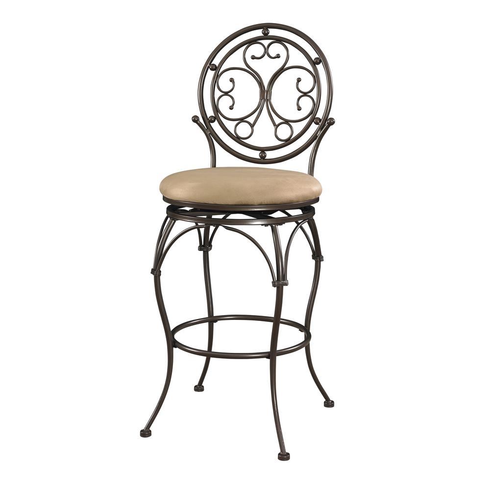 Big and Tall Scroll Circle Back Barstool