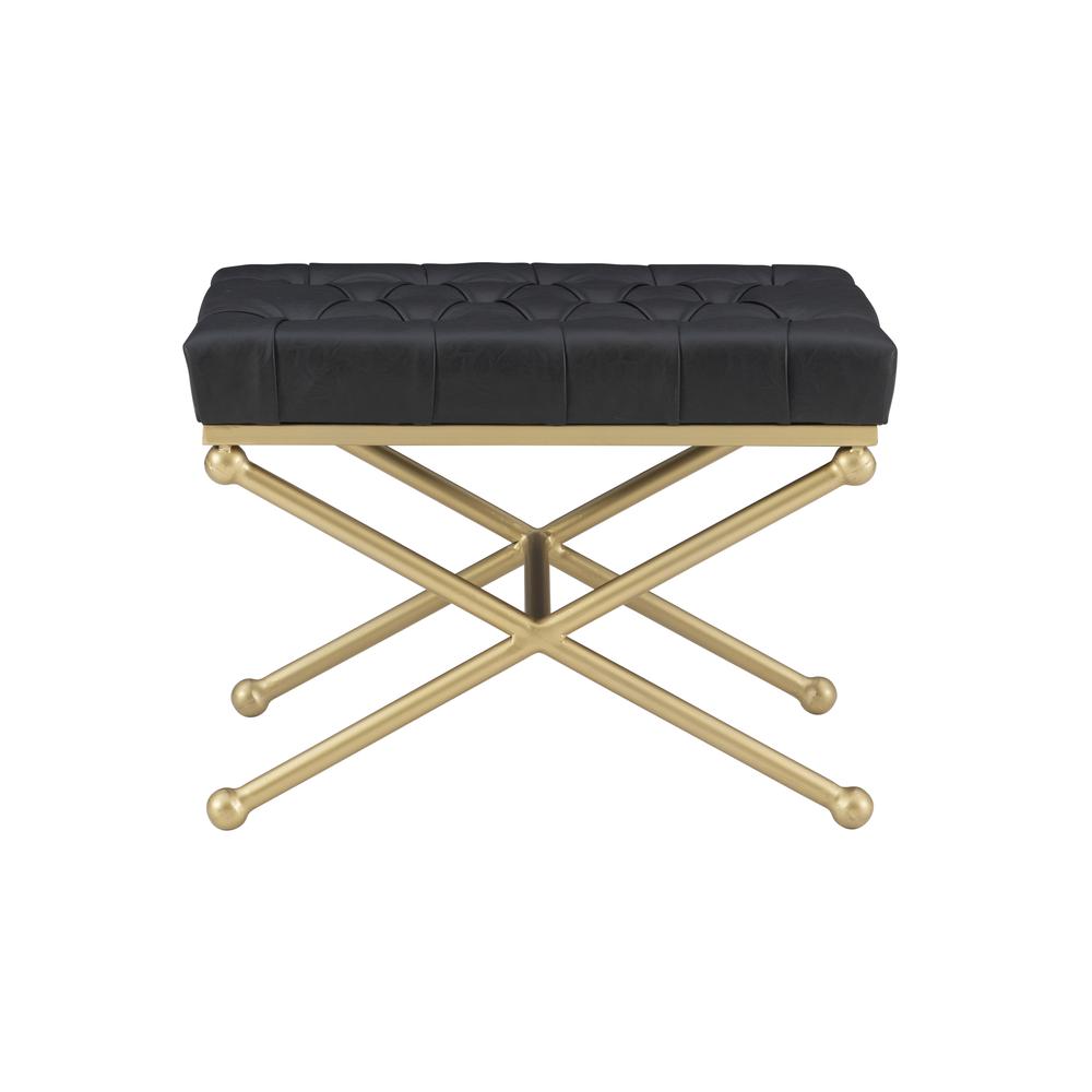 Bethany Stool Black Faux Leather