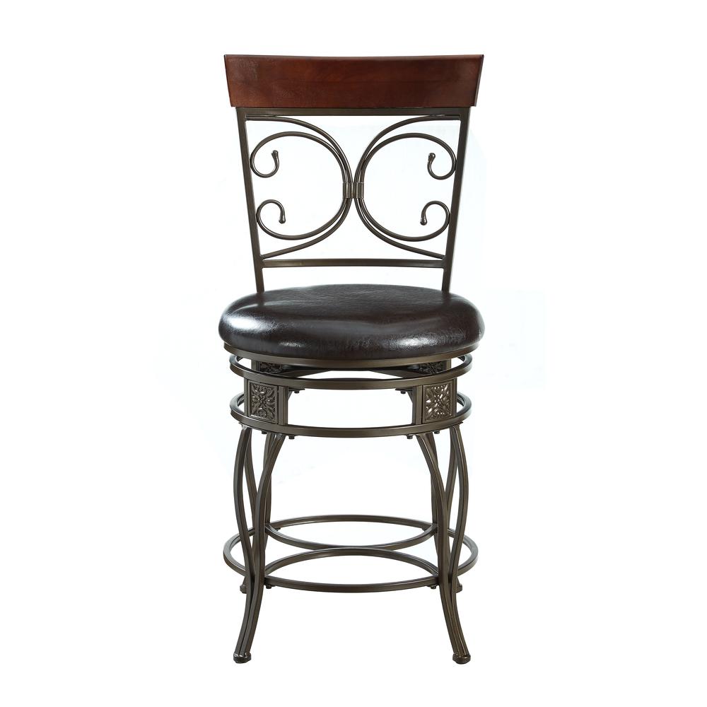 Big and Tall Back to Back Scroll Counter Stool