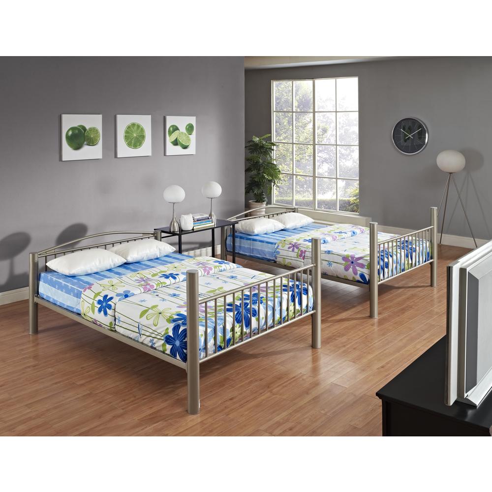 Heavy Metal Pewter Full Over Full Bunk Bed