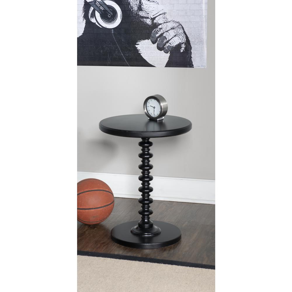 Black Round Spindle Table