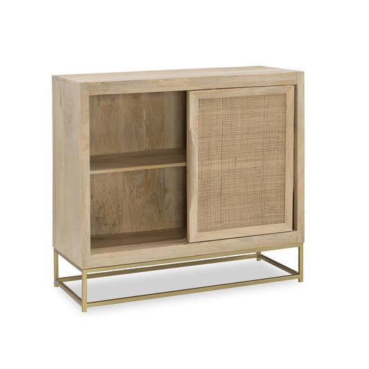 Janie Rattan Cabinet Two Sliding Doors