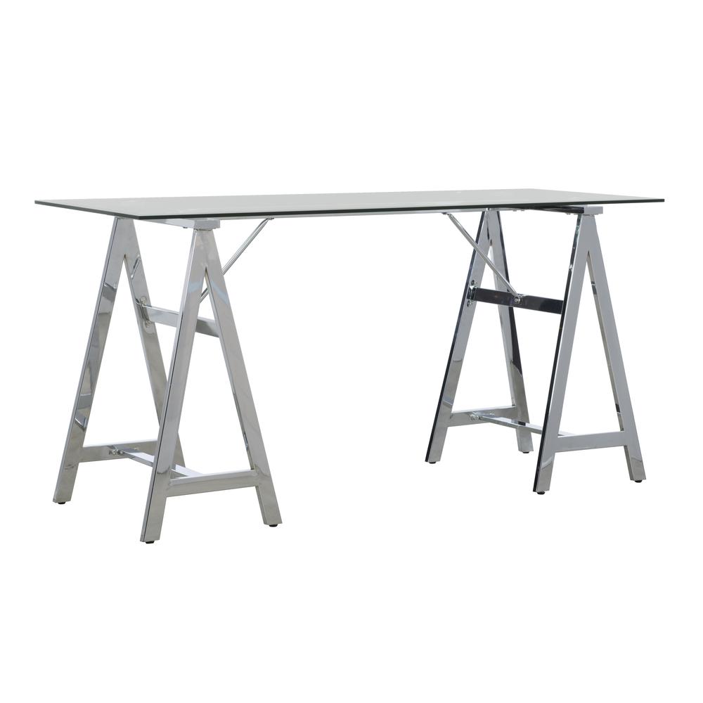 Wynn Trestle Desk Chrome