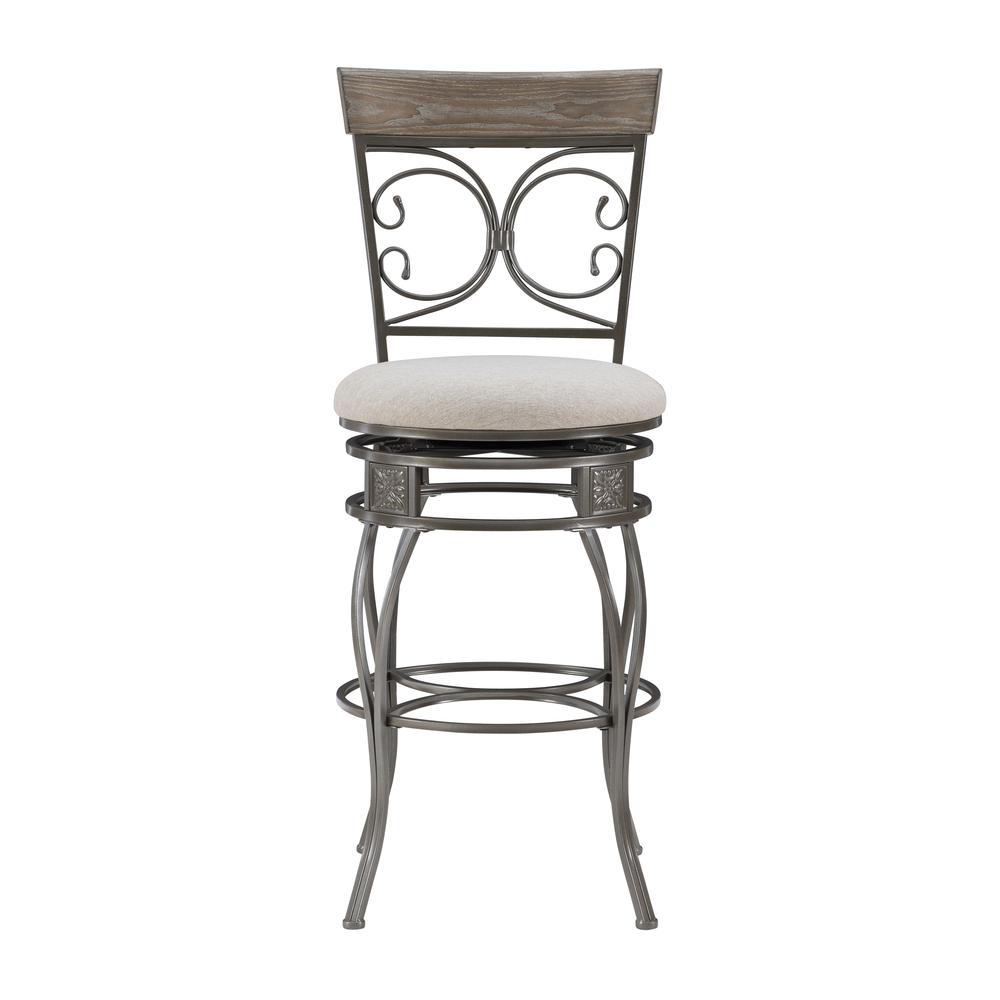 Beeson Big And Tall Barstool Pewter