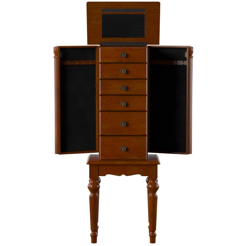 Deep Cherry Jewelry Armoire