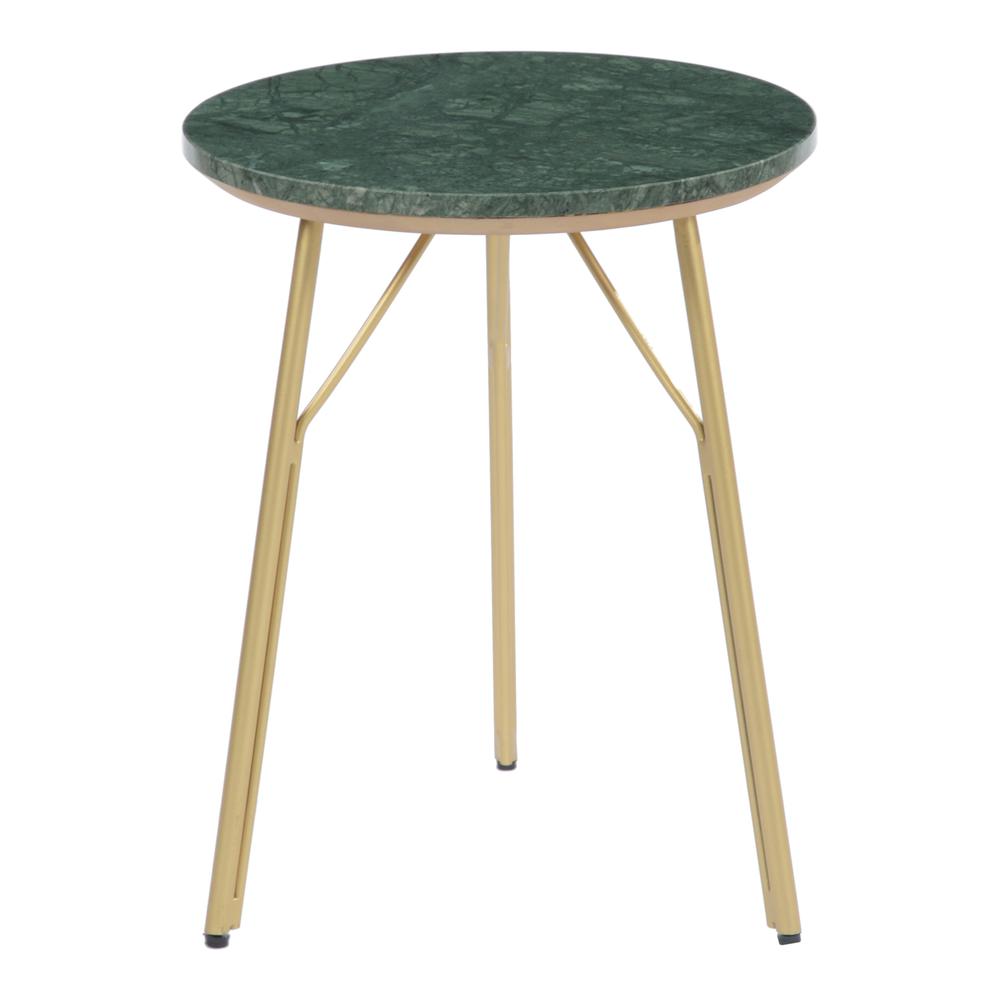 Verde Marble Side Table, Green