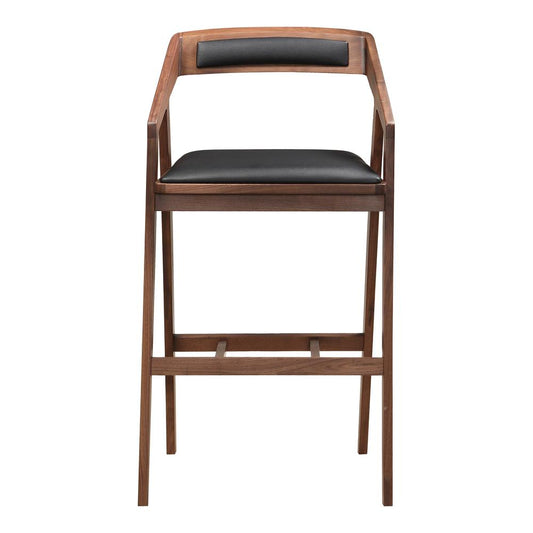 Padma Barstool Black Vegan Leather