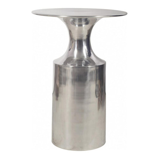 Rassa Polished Silver Accent Table