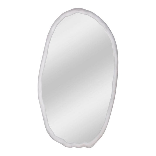 Foundry Mirror Oval White