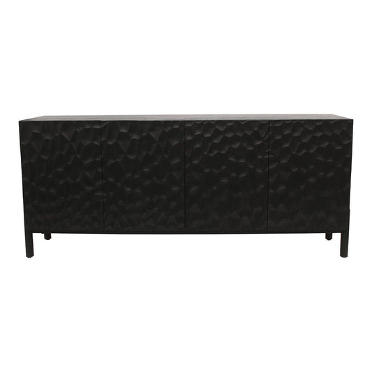 Misaki Oak Sideboard Black