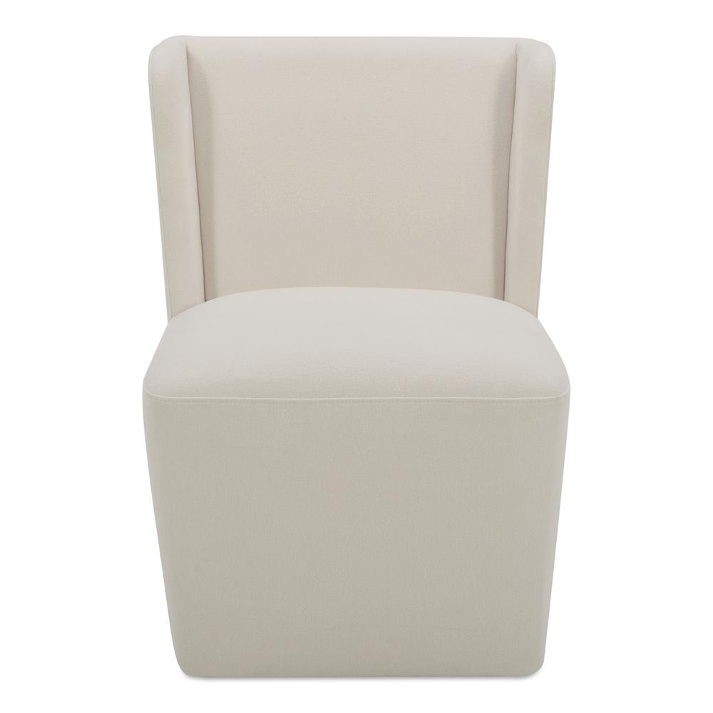 Cormac Rolling Dining Chair Performance Fabric Cream