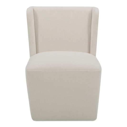 Cormac Rolling Dining Chair Performance Fabric Cream