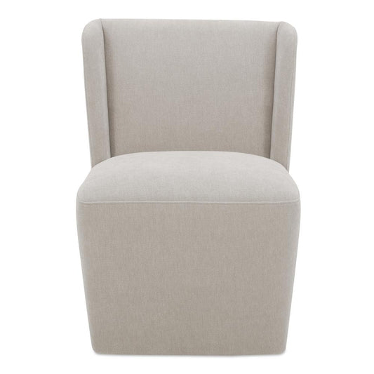 Cormac Rolling Dining Chair Performance Fabric Warm Sand