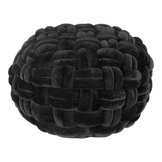 Pj Velvet Pouf Black