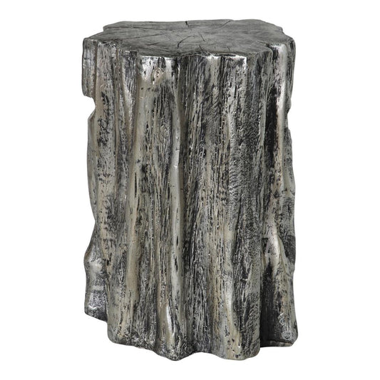 Trunk Stool Antique Silver