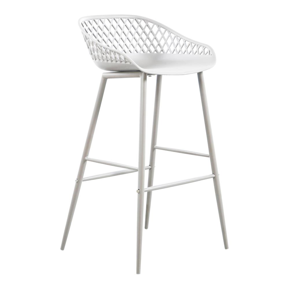 Piazza Outdoor Barstool, White