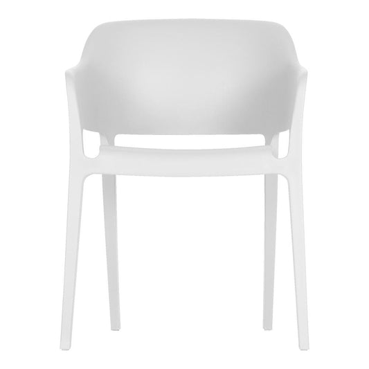 FARO OUTDOOR DINING CHAIR WHITE-SET OF TWO