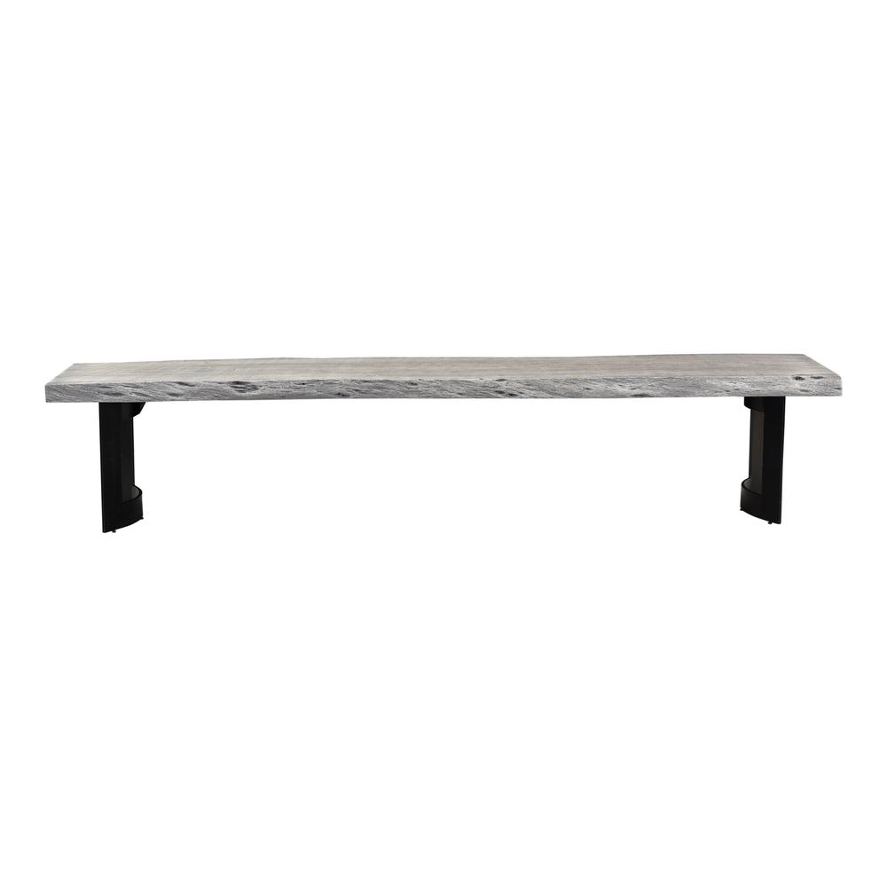 BENT BENCH SMALL WEATHERED GREY