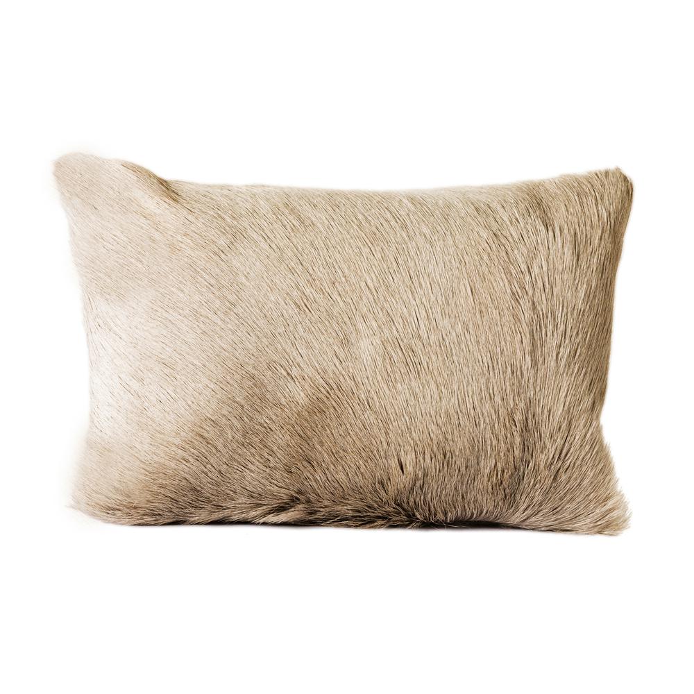 Goat Fur Bolster Light Grey