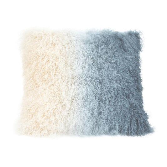 Lamb Fur Pillow Light Deep Blue Spectrum