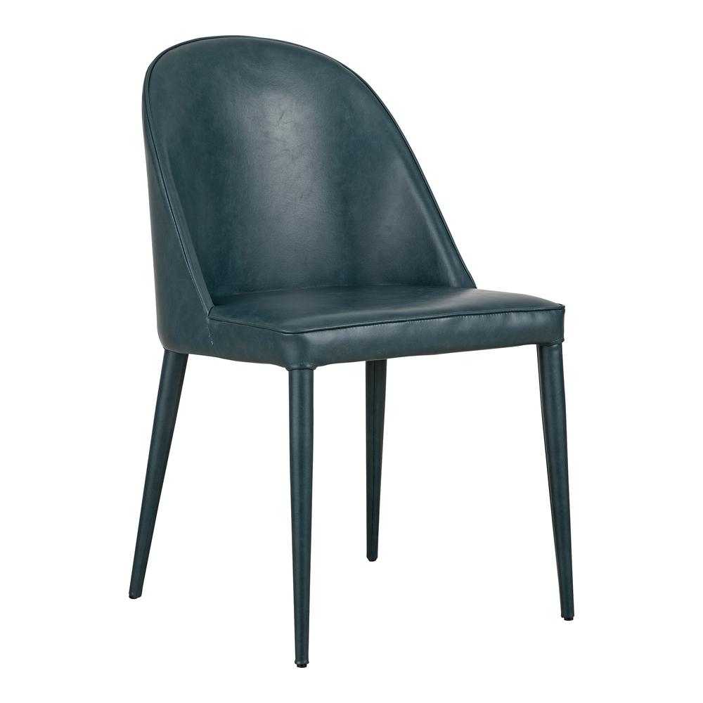 Burton Dining Chair Dark Teal Vegan Leather Set Of Two