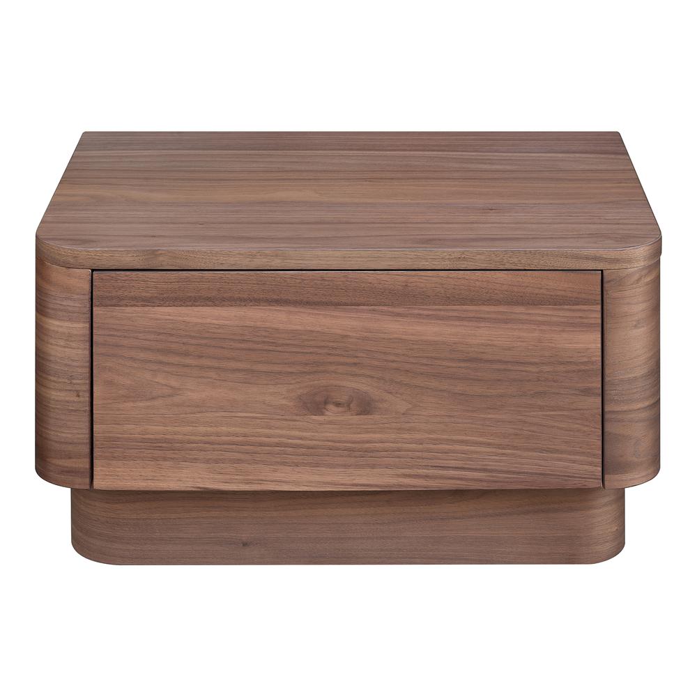 Round Off Nightstand Walnut