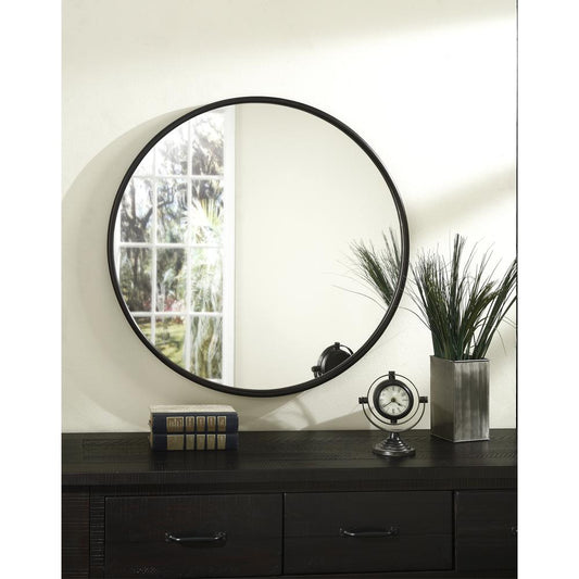 Martin Svensson Home 30" Oil Rubbed Bronze Framed Round Wall Mirror