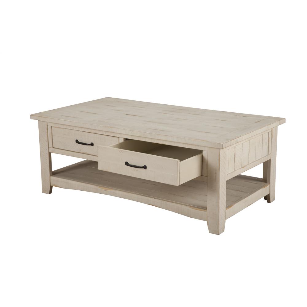 Martin Svensson Home Rustic Collection Coffee Table, Antique White