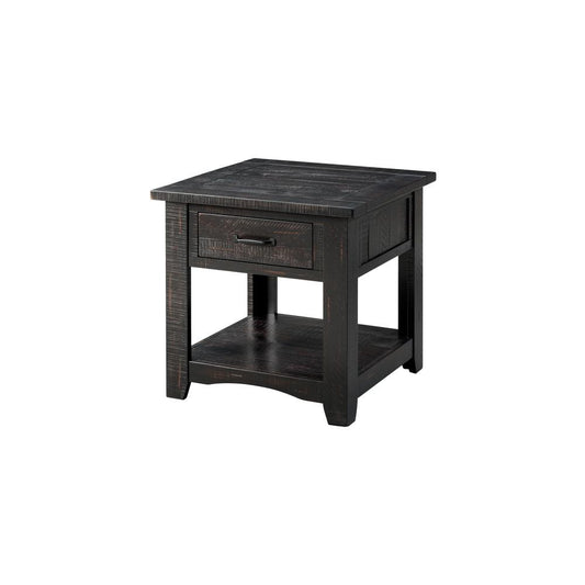 Martin Svensson Home Rustic Collection End Table, Antique Black