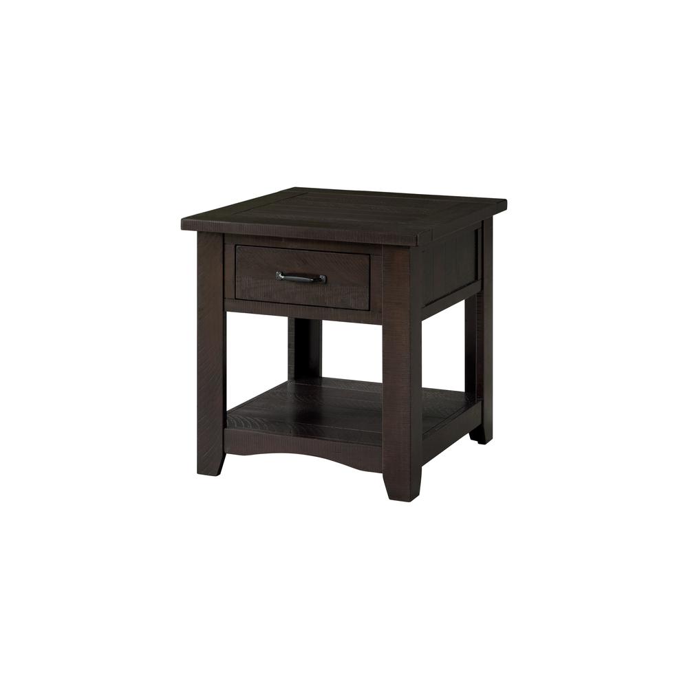 Martin Svensson Home Rustic Collection End Table, Espresso