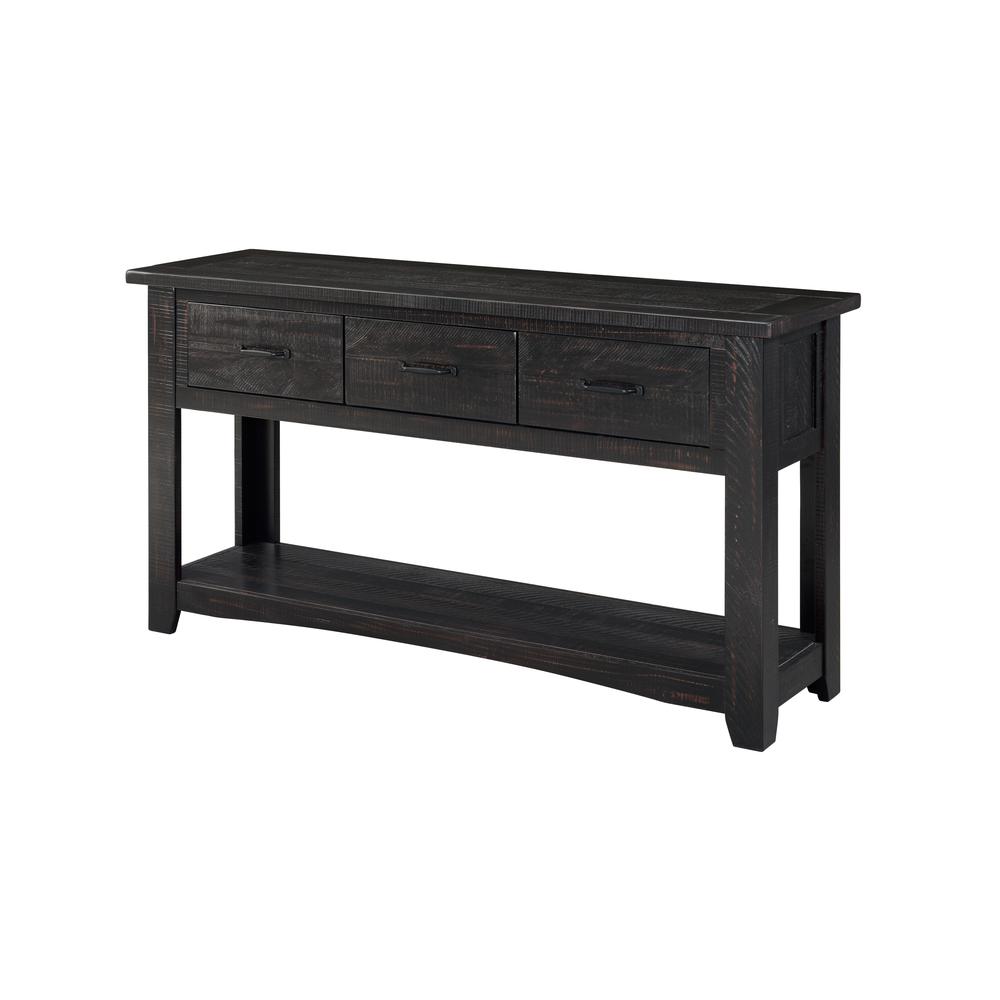 Martin Svensson Home Rustic Collection Sofa - Console Table, Antique Black